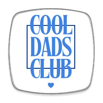 Cool Dads Club Logo - Viereckiger Kühlschrankmagnet - Weiß - Vorne