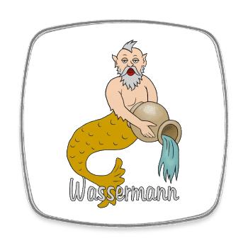 Sternzeichen Wassermann mit einem Krug - Viereckiger Kühlschrankmagnet - Weiß - Vorne