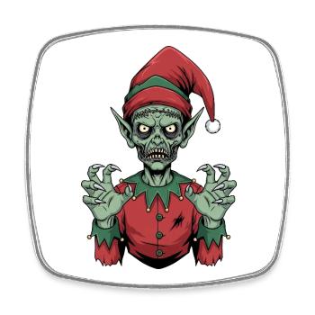 Gruseliges Skelett Weihnachtswichtel Horror Gesche - Viereckiger Kühlschrankmagnet - Weiß - Vorne