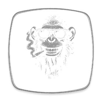 Monkey Funk Vibes - Square fridge magnet - white - Front