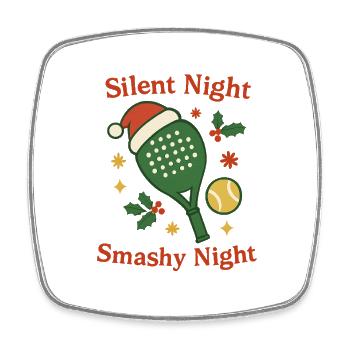 Silent Night Smashy Night - Viereckiger Kühlschrankmagnet - Weiß - Vorne