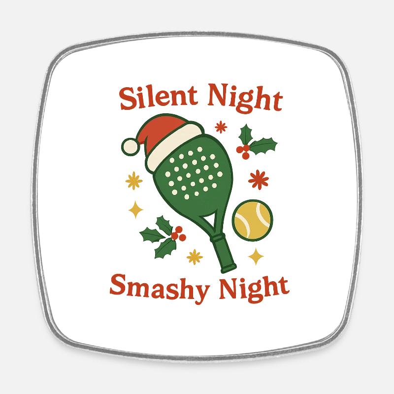 Silent Night Smashy Night - Square fridge magnet - white