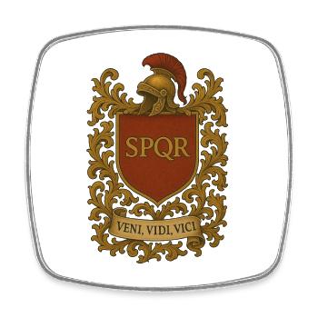 Rome Legion Gladiator Armoiries SPQR - Magnet carré - blanc - Devant