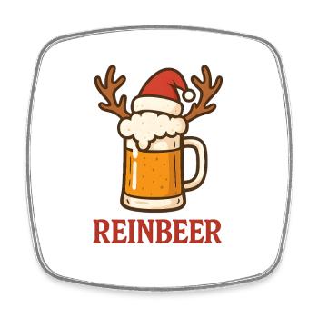 Bière de Noël - Magnet carré - blanc - Devant