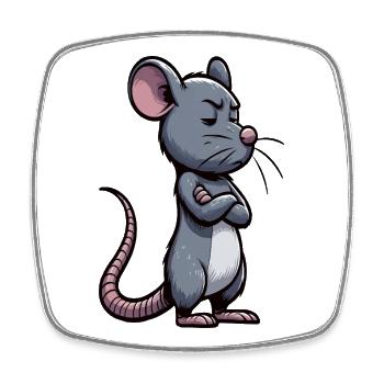 rat, rats, rat owner, rat lover, rodent - Square fridge magnet - white - Front