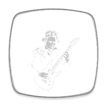 Beethoven Guitar Hero - Square fridge magnet - white - Front