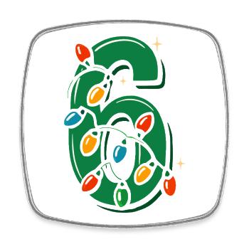 Fun 67 Zahl 6-7 6 7 Passende Weihnachten Sechs Sie - Viereckiger Kühlschrankmagnet - Weiß - Vorne