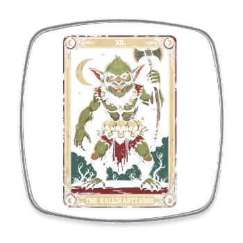 The Kallikantzaros Mythologische Kreaturen - Viereckiger Kühlschrankmagnet - Weiß - Vorne