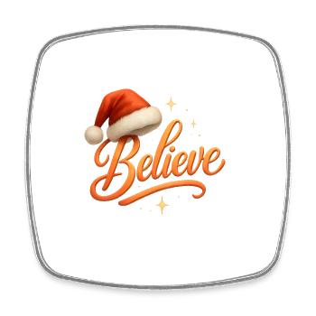 Merry Christmas Santa Clause - Square fridge magnet - white - Front