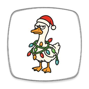 Noël à la Oie Dire Noël Humour drôle Drôle - Magnet carré - blanc - Devant
