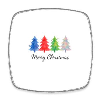 Merry Christmas - Square fridge magnet - white - Front