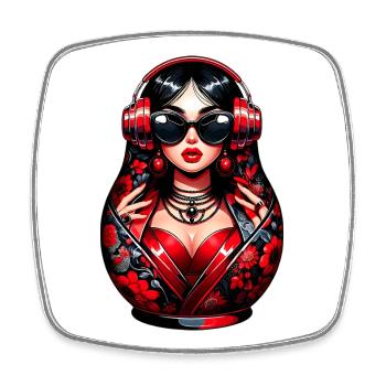 Russian Matryoshka Music Russia Russian - Square fridge magnet - white - Front