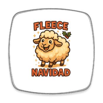 Lustiges Weihnachts Geschenk - Viereckiger Kühlschrankmagnet - Weiß - Vorne