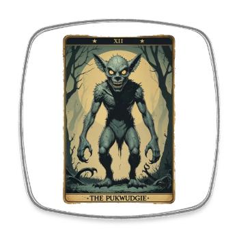 The Pukwudgie Mythologische Kreaturen - Viereckiger Kühlschrankmagnet - Weiß - Vorne