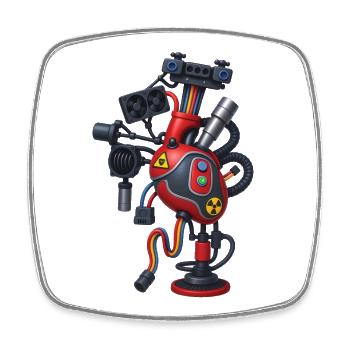 NERD HEART – Geek & Science-Fiction - Viereckiger Kühlschrankmagnet - Weiß - Vorne