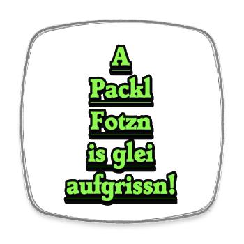 Neon narration in retro style - Square fridge magnet - white - Front