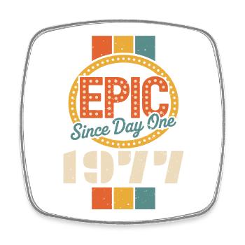 Legendary since 1977 - Square fridge magnet - white - Front