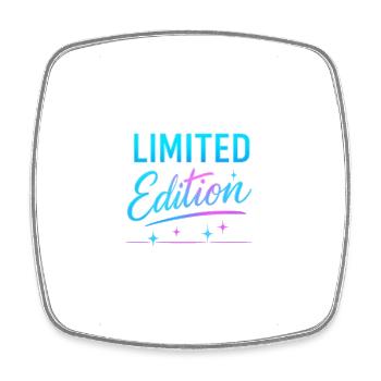 Limitierte Edition Neon Glanz - Viereckiger Kühlschrankmagnet - Weiß - Vorne