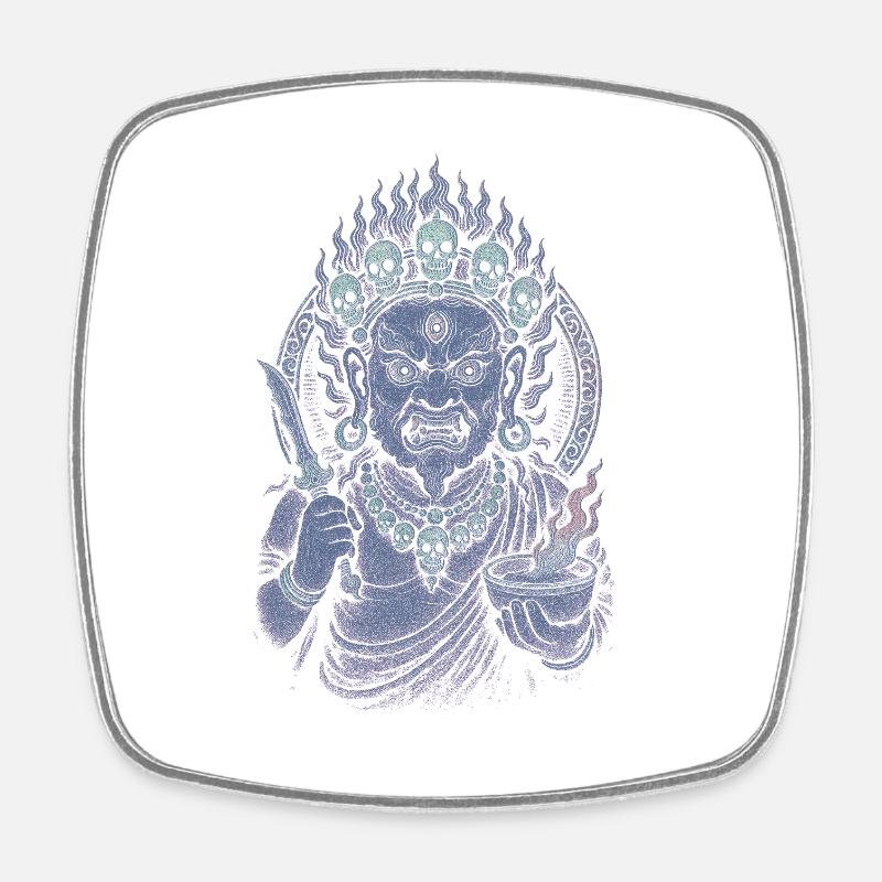 Sri Mahakala - Square fridge magnet - white