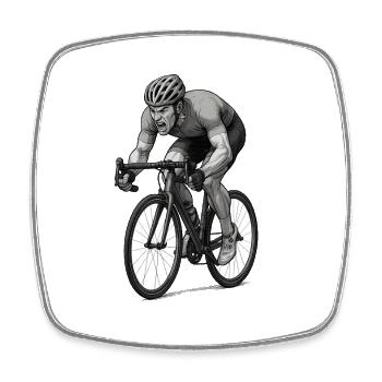 Illustration de bande dessinée Road Bike Sprinter - Magnet carré - blanc - Devant