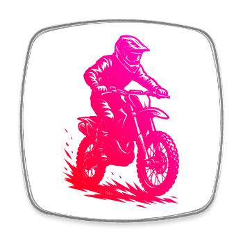 Un motocross parfait pour tous les sports - Magnet carré - blanc - Devant