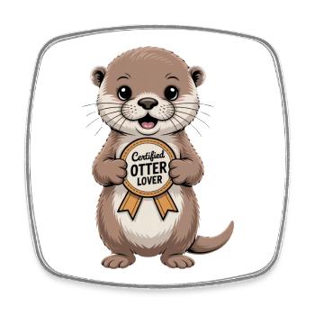 Auszeichnung für Otter-Fans - Viereckiger Kühlschrankmagnet - Weiß - Vorne