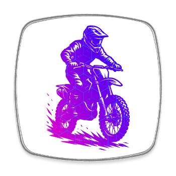 Conception vintage de motocross pour le motocross - Magnet carré - blanc - Devant