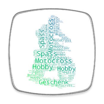 Motocross motif that works immediately - Square fridge magnet - white - Front