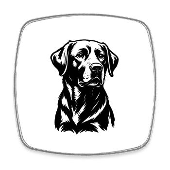Labrador Hund Illustration – Detailliertes Desig - Viereckiger Kühlschrankmagnet - Weiß - Vorne