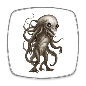 BUG #3 - dark hell - Magnet carré - blanc - Devant
