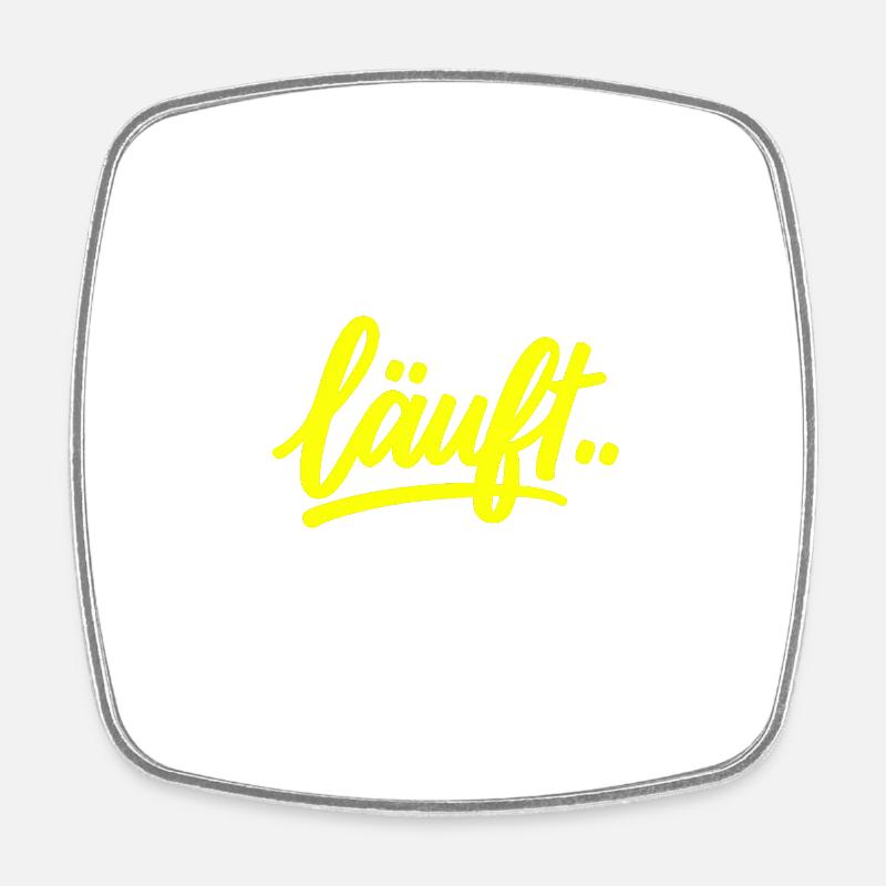 Running.. Neon - Square fridge magnet - white