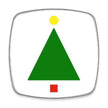 Noël minimaliste | Cadeau - Magnet carré - blanc - Devant