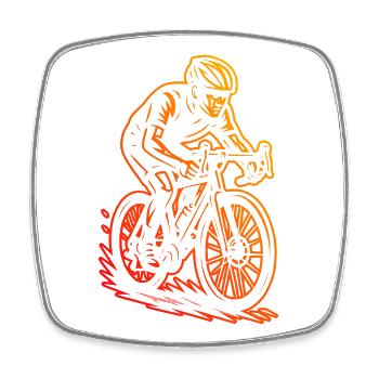 Motif nouveau vélo de route pour vélo de route - Magnet carré - blanc - Devant