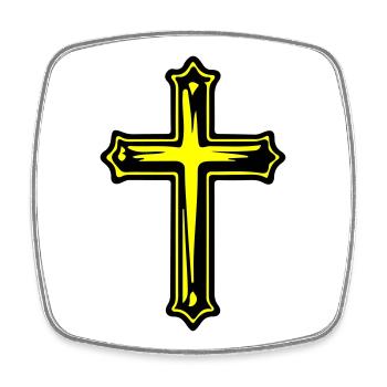 Kreuz Jesus Christlich Symbol - Viereckiger Kühlschrankmagnet - Weiß - Vorne
