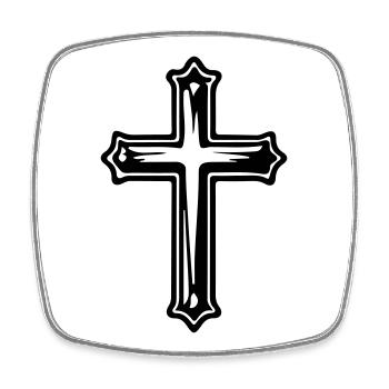 Kreuz Jesus Christlich Symbol - Viereckiger Kühlschrankmagnet - Weiß - Vorne