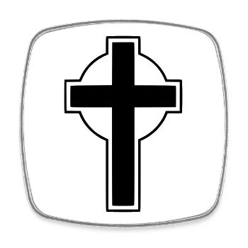 Celtic Cross Faith Symbol Strong - Square fridge magnet - white - Front