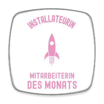 Meilleur Employé Plombier du Mois - Magnet carré - blanc - Devant