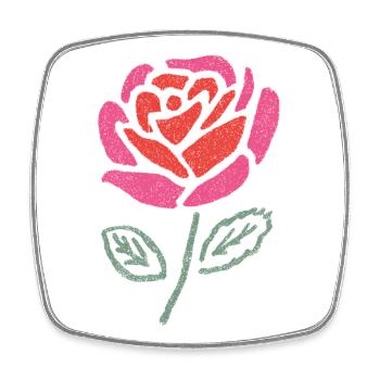 Water Lily Color Explosion - Square fridge magnet - white - Front