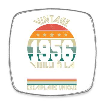 1956 – Vintage – Unique example - Square fridge magnet - white - Front