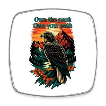 Own the Peak Eagle Path - Square fridge magnet - white - Front