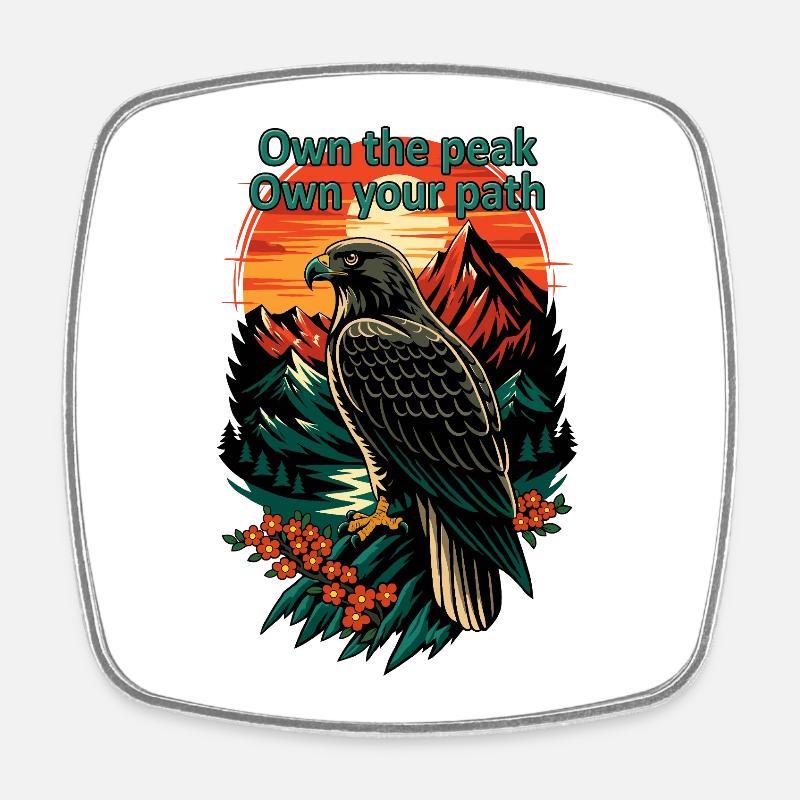 Besitze den Peak Eagle Path - Viereckiger Kühlschrankmagnet - Weiß
