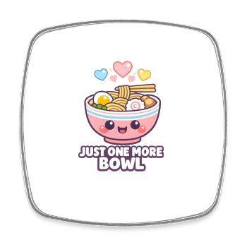 Ramen Kawaii Nouilles - Magnet carré - blanc - Devant