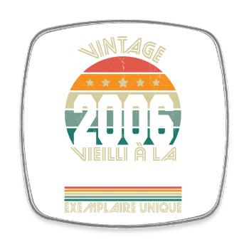 2006 – Vintage – Unique copy - Square fridge magnet - white - Front