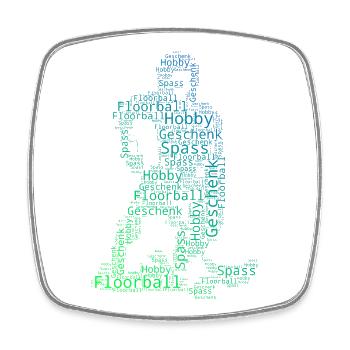 Conception vintage de floorball pour floorball - Magnet carré - blanc - Devant
