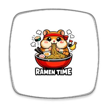 Ramen Time Nudel Japan - Viereckiger Kühlschrankmagnet - Weiß - Vorne
