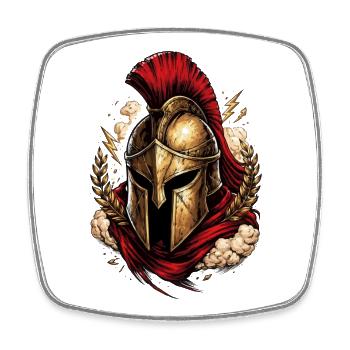 Sparta Warrior - Square fridge magnet - white - Front