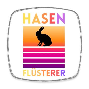 Hase Flüsterer - Viereckiger Kühlschrankmagnet - Weiß - Vorne
