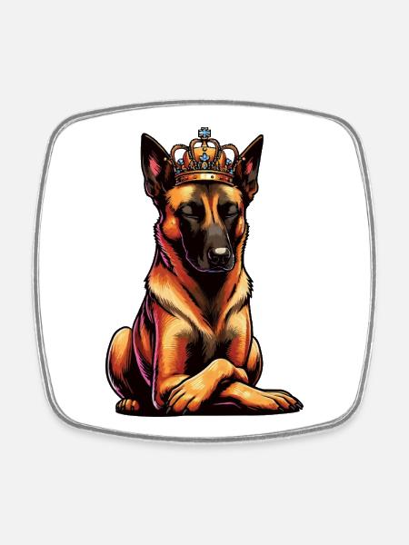 Malinois Belgian Shepherd Malinois Owner - Square fridge magnet - white
