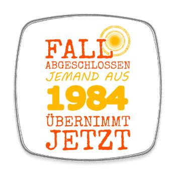 Fall 1984 - Viereckiger Kühlschrankmagnet - Weiß - Vorne