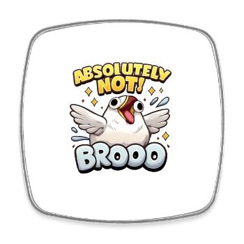 White Bird Meme - Viereckiger Kühlschrankmagnet - Weiß - Vorne
